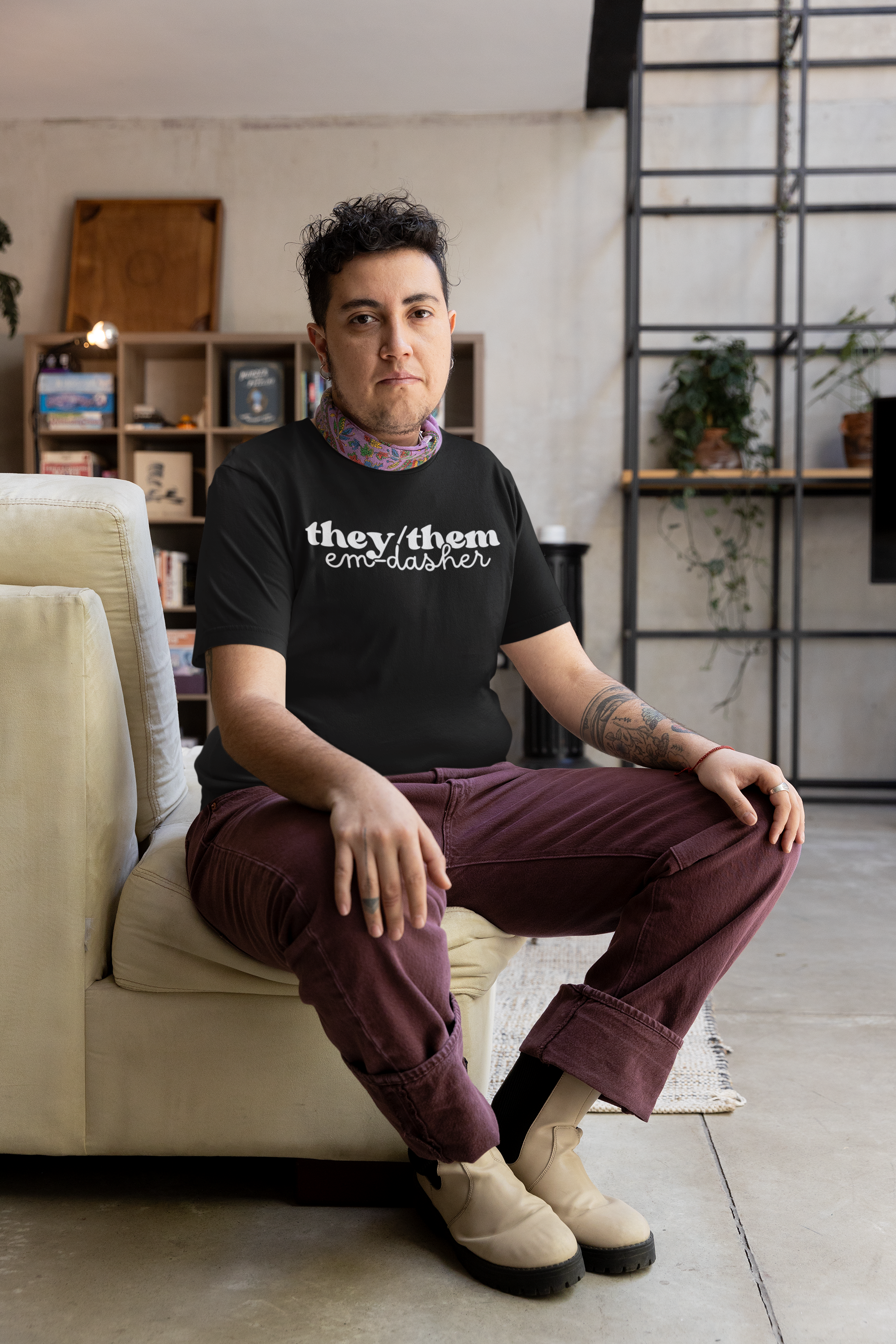 They/Them: Em-Dasher T-Shirt | Unisex | Bella+Canvas