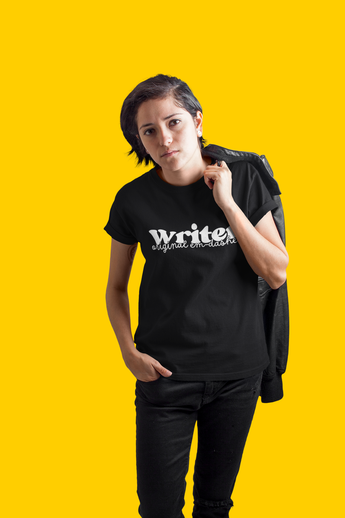 Writer: Original Em Dasher T-Shirt | Unisex | Bella+Canvas
